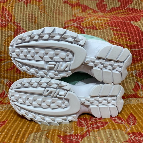 Fila Disruptor Platform Sneakers Turquoise White - Picture 6 of 8